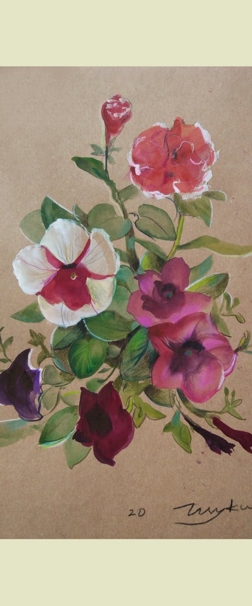 Garden petunias by Helen Shukina