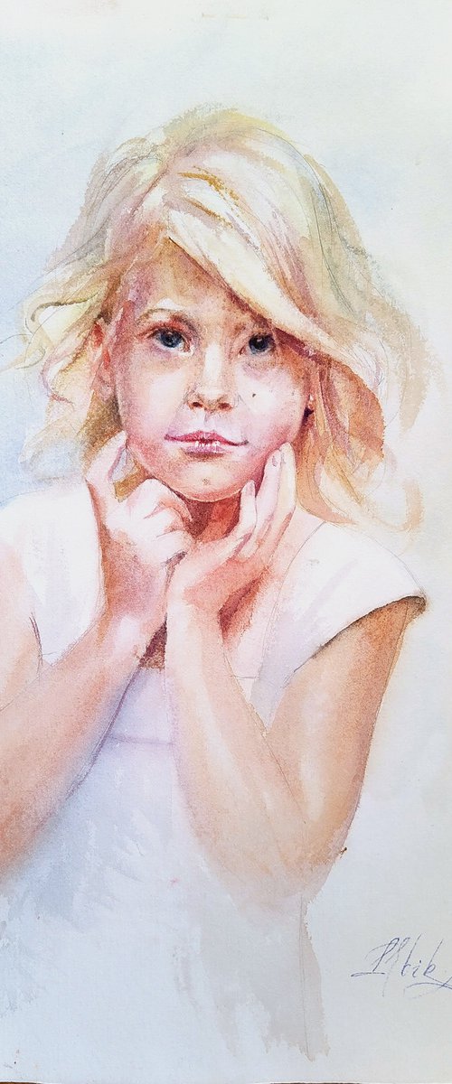 Young girl portrait by Irina Bibik-Chkolian