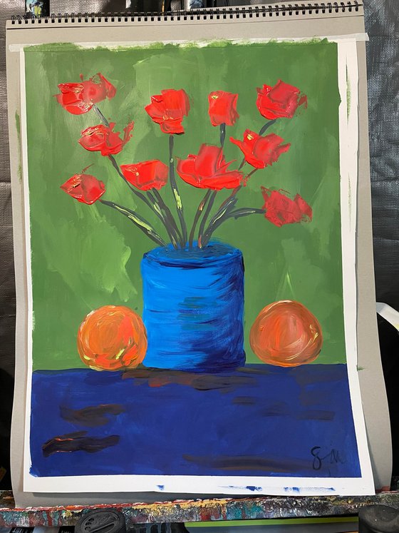 Poppies & 2 Oranges