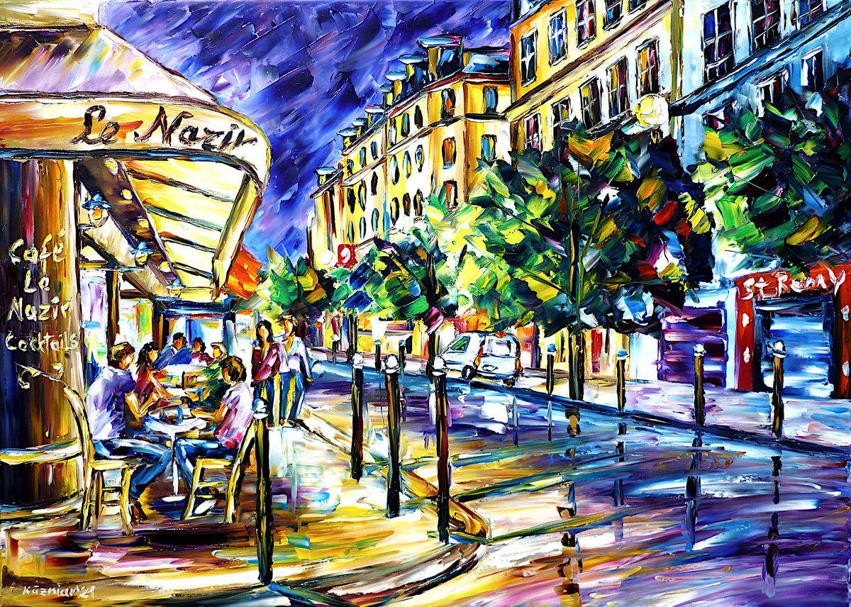 At Night On Montmartre by Mirek Kuzniar