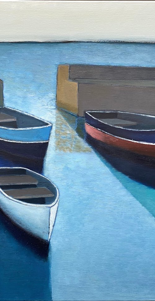 Cornish Harbour Boats by Nigel Sharman