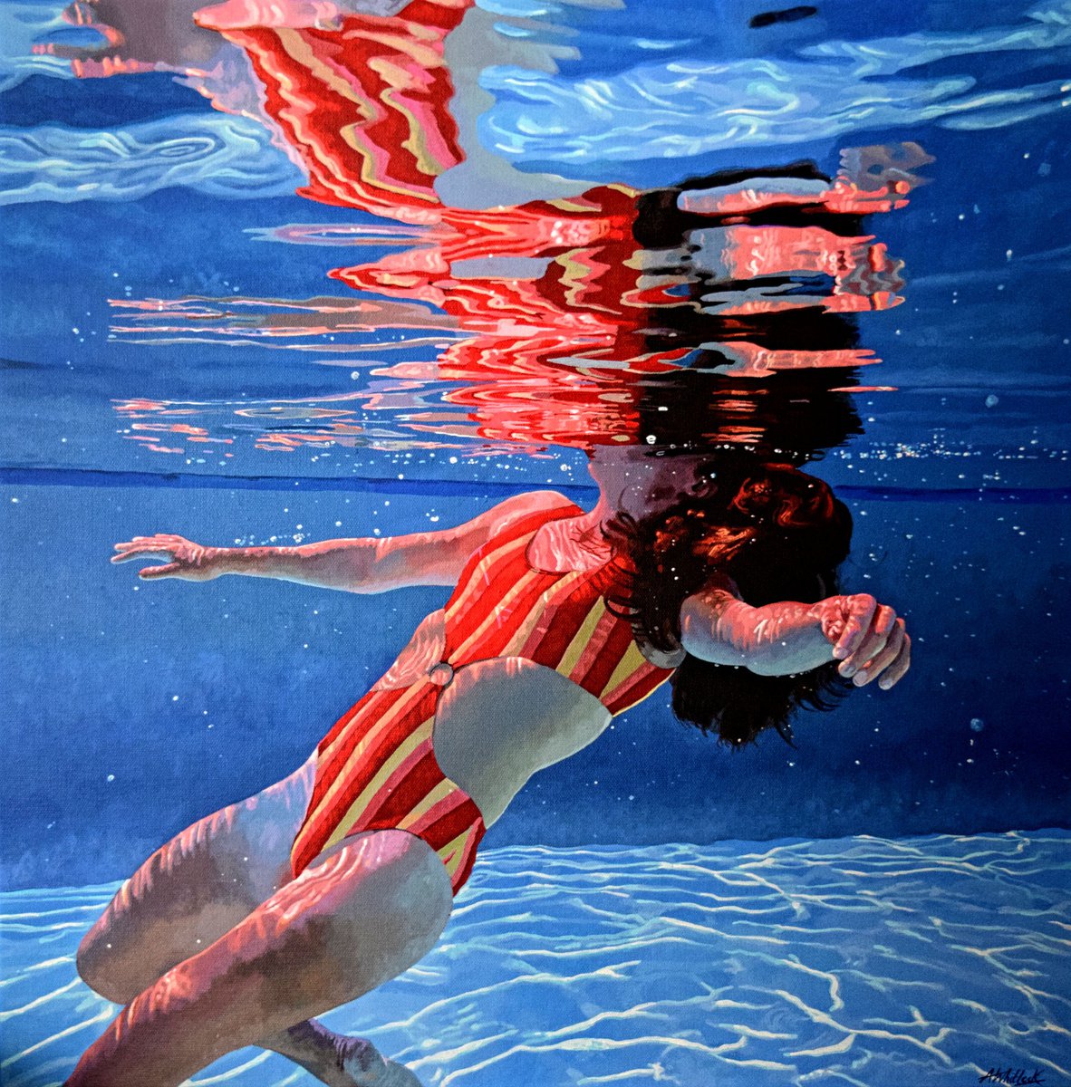 Equilibrium - Underwater Painting by Abi Whitlock