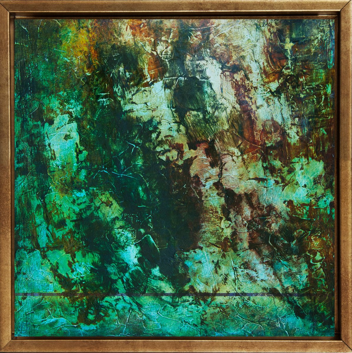 Abstract Oil Painting By Przemek Kret, 18 X 18", Moment