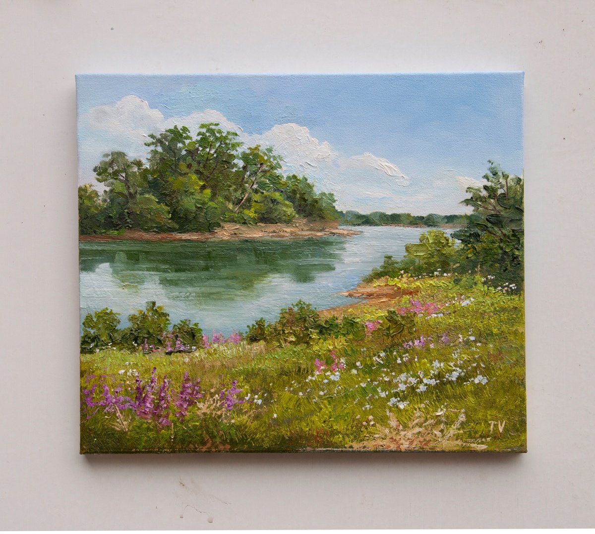 River Landscape. By Tetiana Vysochynska, 12 X 10, Artwork For Sale On Artfinder