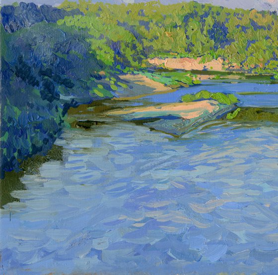 Silent evening in Luh river