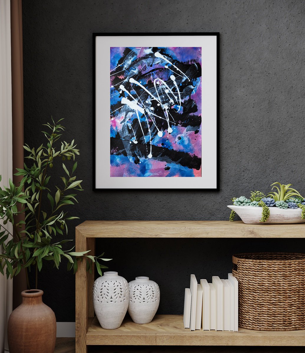 Abstraction Etude, Blue By Delnara El, 14 X 20, Artwork For Sale On Artfinder