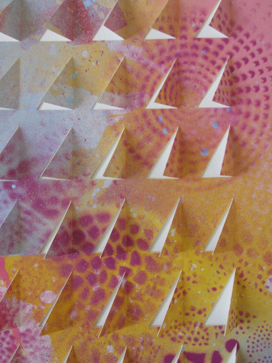 Abstract Collage By Alfred Ng, 9 X 12, Windows To Colors, Original Artwork