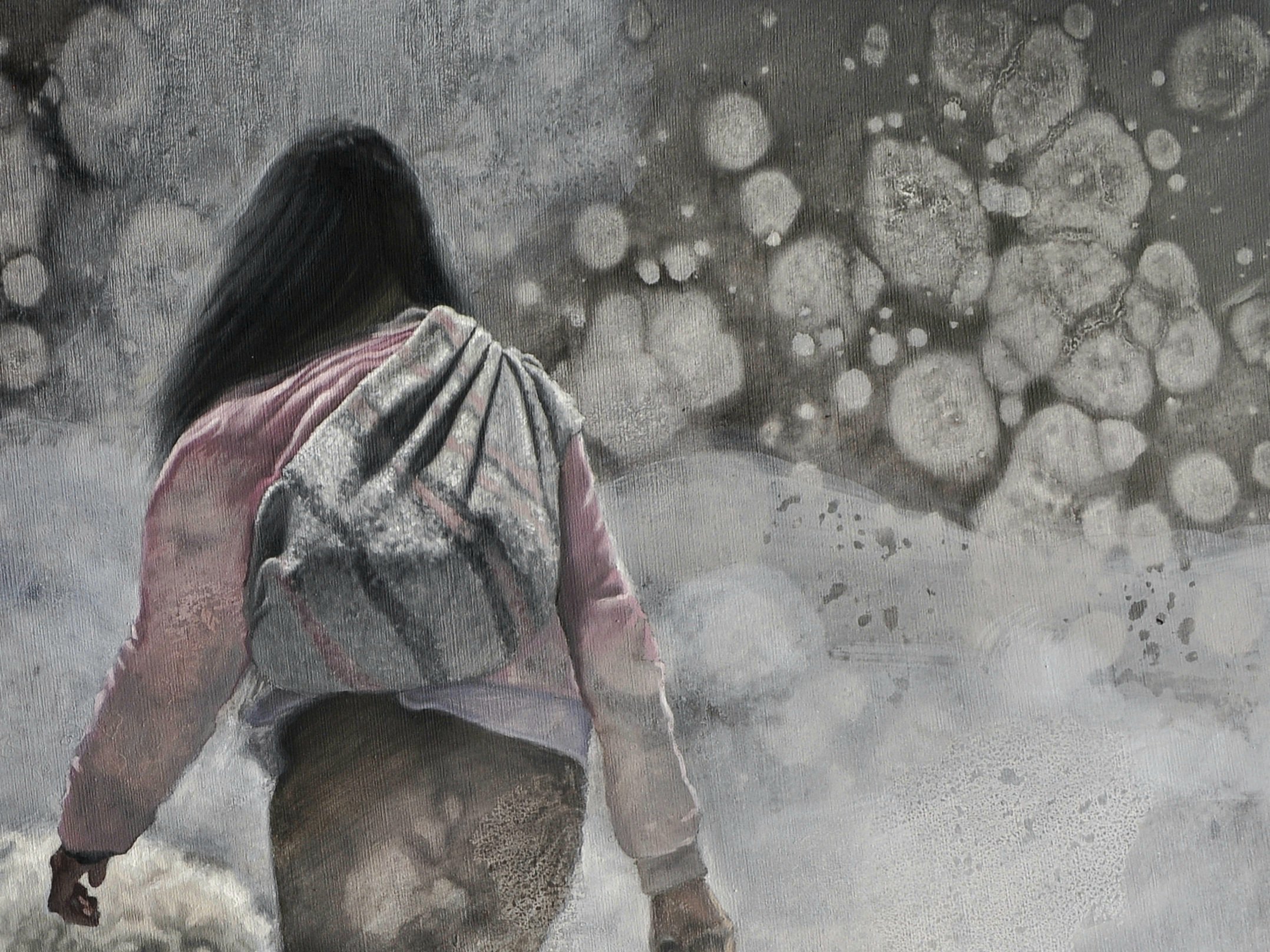 Animal Painting By Yamil Picco, 39 X 28", "Conexion", Original Artwork