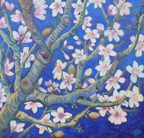 Almond Blossom at Night by Kirsty Wain