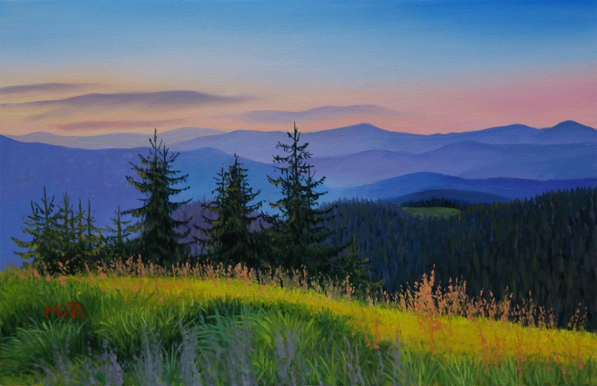 Mountain Sunset by Dietrich Moravec