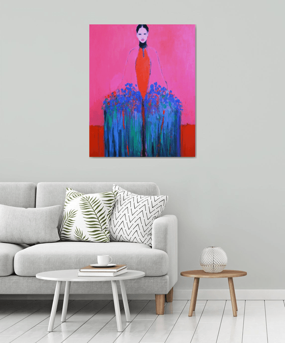 The Girl with Bouquet