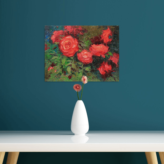 Evening with roses