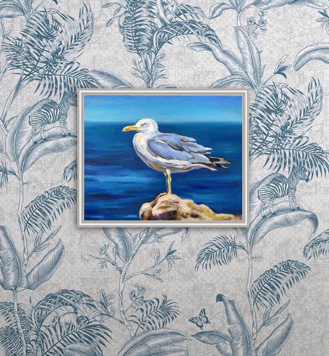 Seagull in the wind by Guzel Min