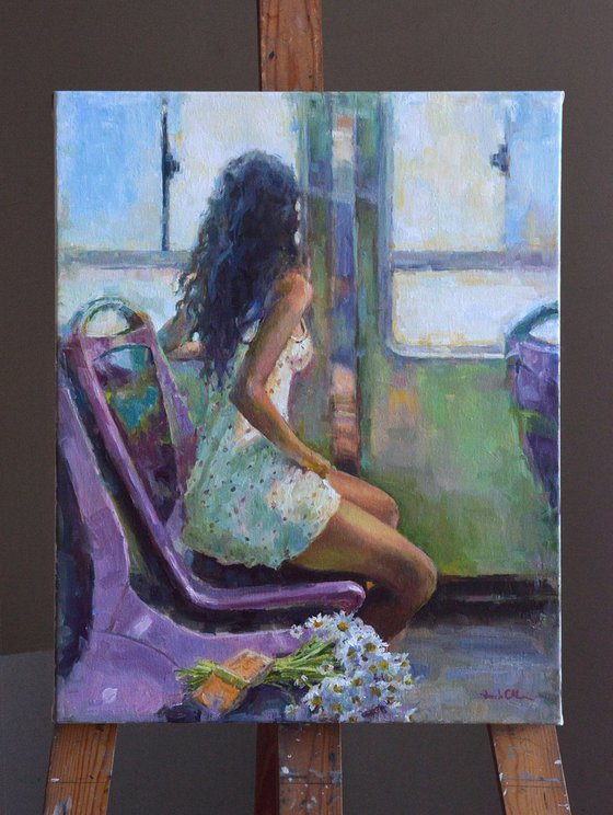 Daisies on the seat