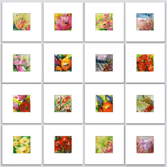 Encaustic Floral Collection 1