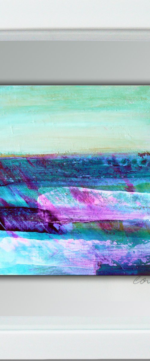 Framed ready to hang original abstract landscape - Wilderness within by Carolynne Coulson