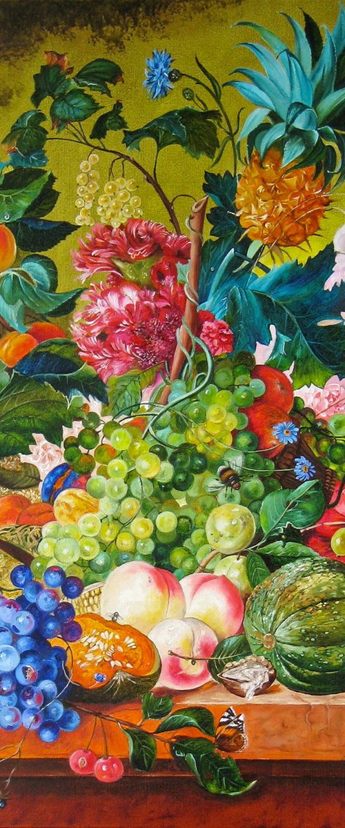 Dutch Fruit and Floral Still Life by Natalia Shaykina
