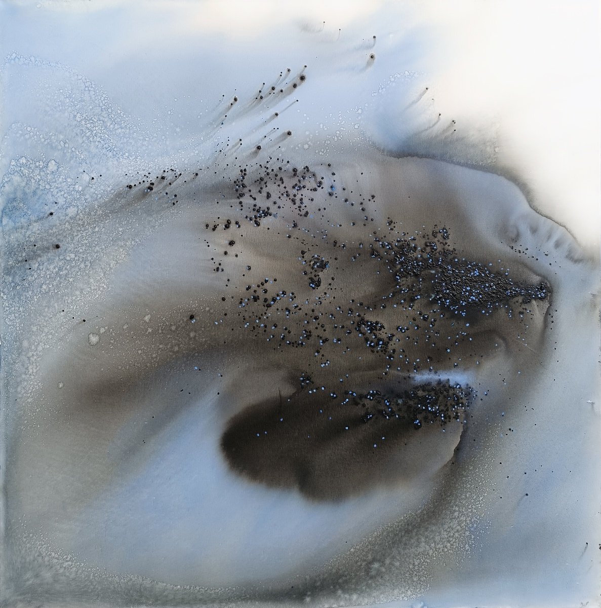 Abstract Acrylic Painting By Muriel Napoli, 47 X 47", Nature 324, Original Artwork