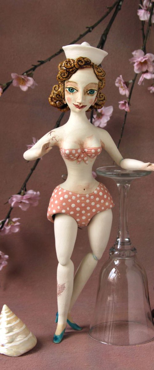 Pin Up Girl  Wall sculpture by Elya Yalonetski by Elya Yalonetski