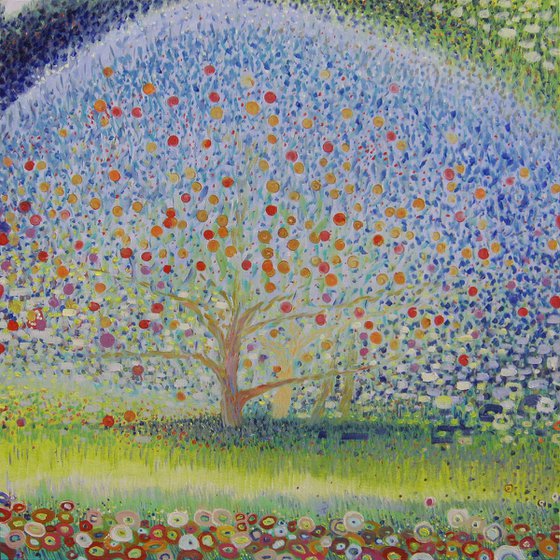"Apple trees in bloom" based on the works of G. Klimt