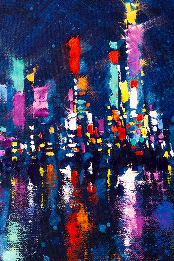 Panorama of the night city
