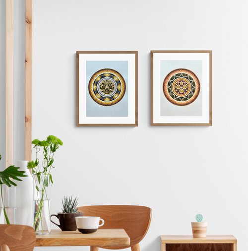 Mandala diptych. Crown Collection III. by Diana Titova