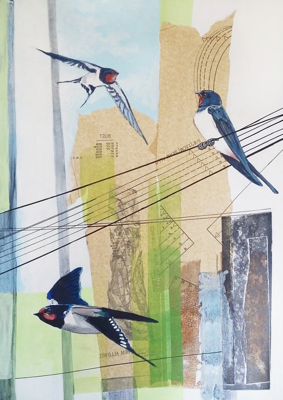 Bringing back summer (swallows painting)