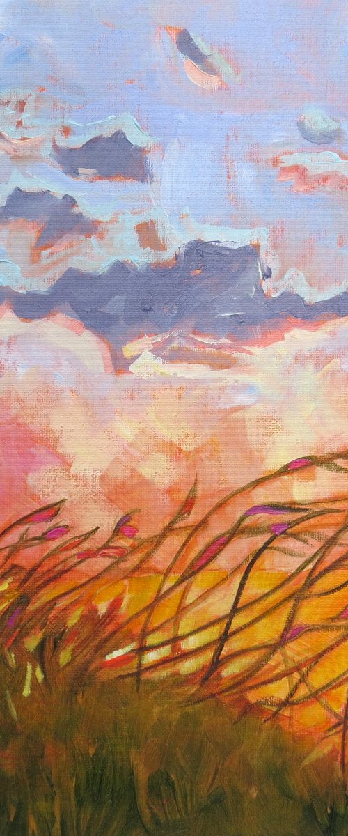 Fleeting Clouds, Norfolk Marshes by Mary Kemp