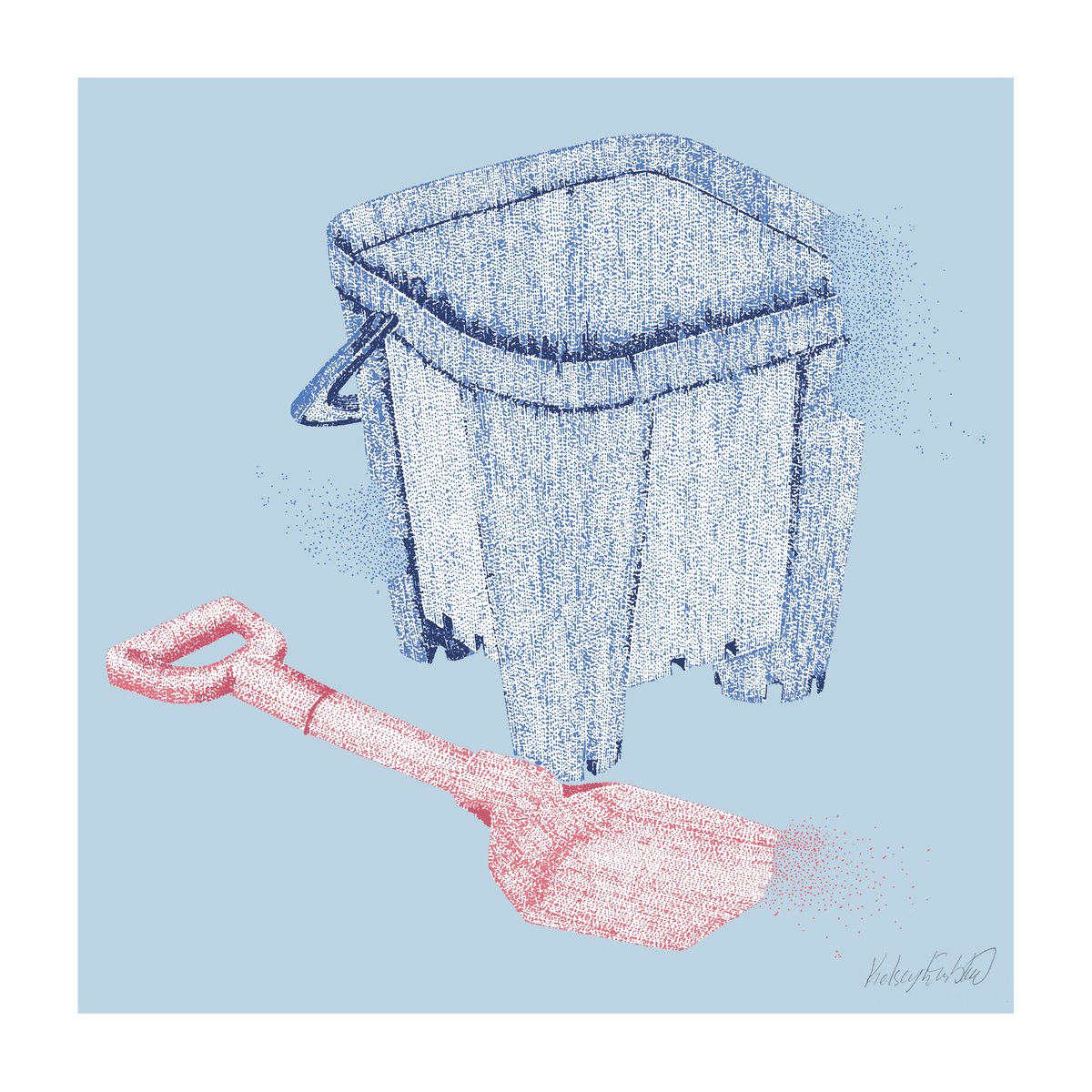 Bucket & Spade - Limited Edition Print by Kelsey Emblow
