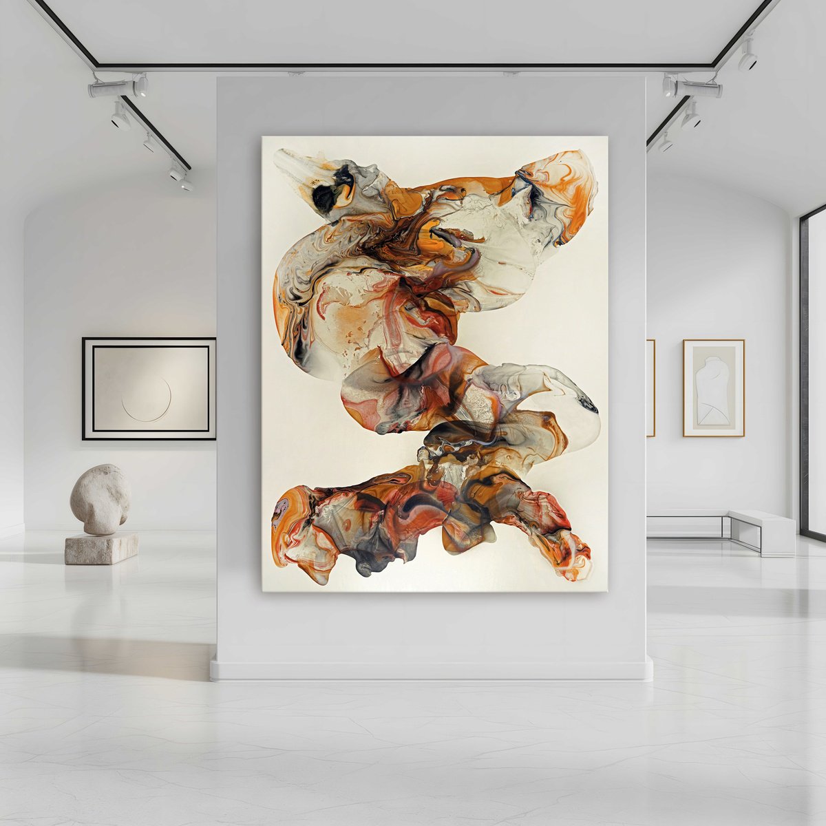 Abstract Oil Painting By Fintan Whelan, 71 X 94, Driving Storm, Original Artwork