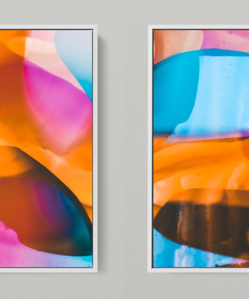 META COLOR XVIII - PHOTO ART 150 X 75 CM FRAMED DIPTYCH by Sven Pfrommer