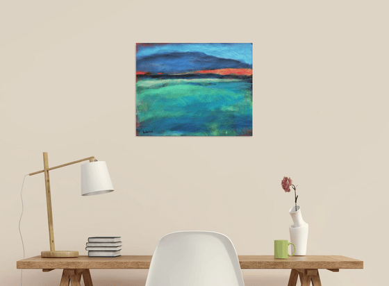 Landscape with Blue Cloud