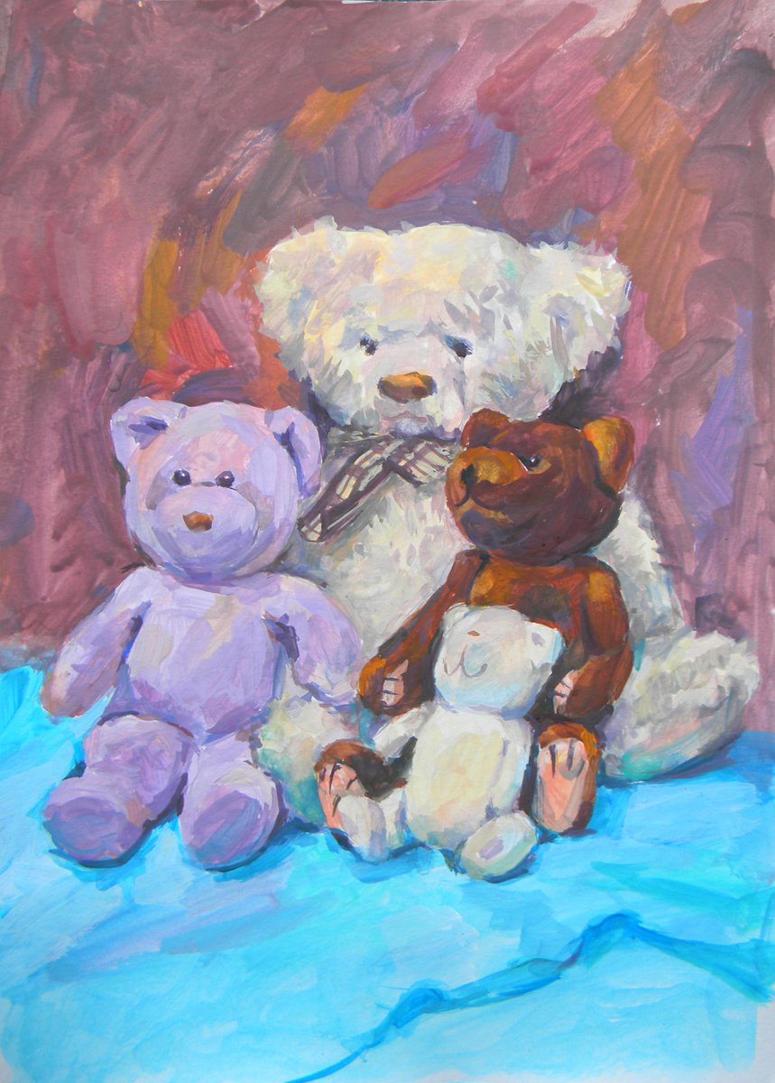Teddy Bear Family by Liudmyla Chemodanova