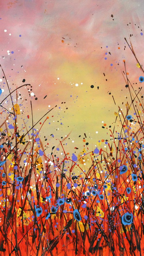 Enchantment #3   - Large floral landscape by Cecilia Frigati