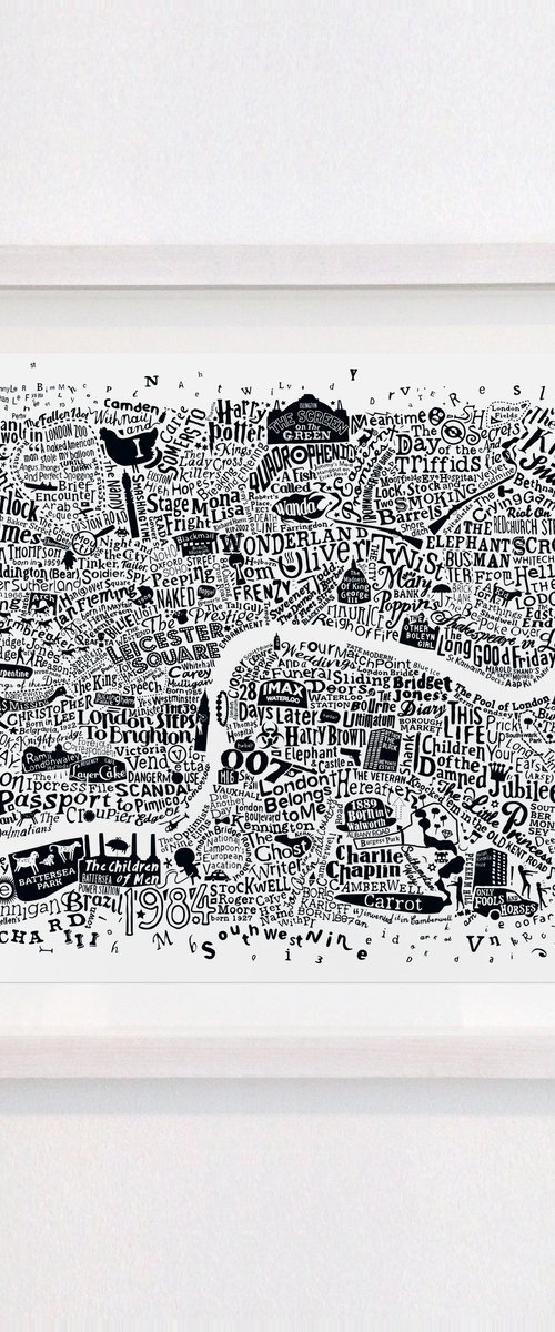 CENTRAL LONDON FILM MAP (White A3) by Dex
