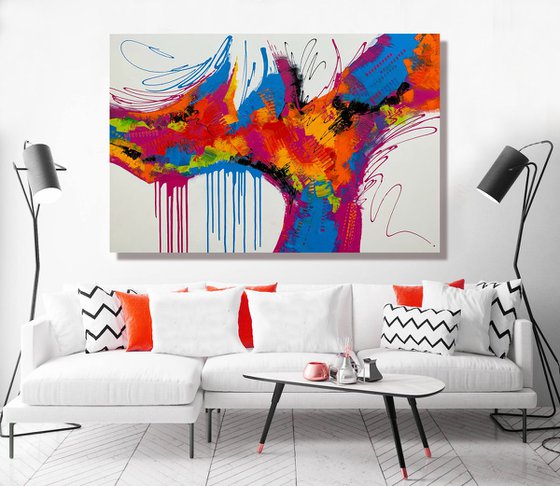 Life's Journey  - LARGE,  COLORFUL,  ABSTRACT ART – EXPRESSIONS OF ENERGY AND LIGHT. READY TO HANG!