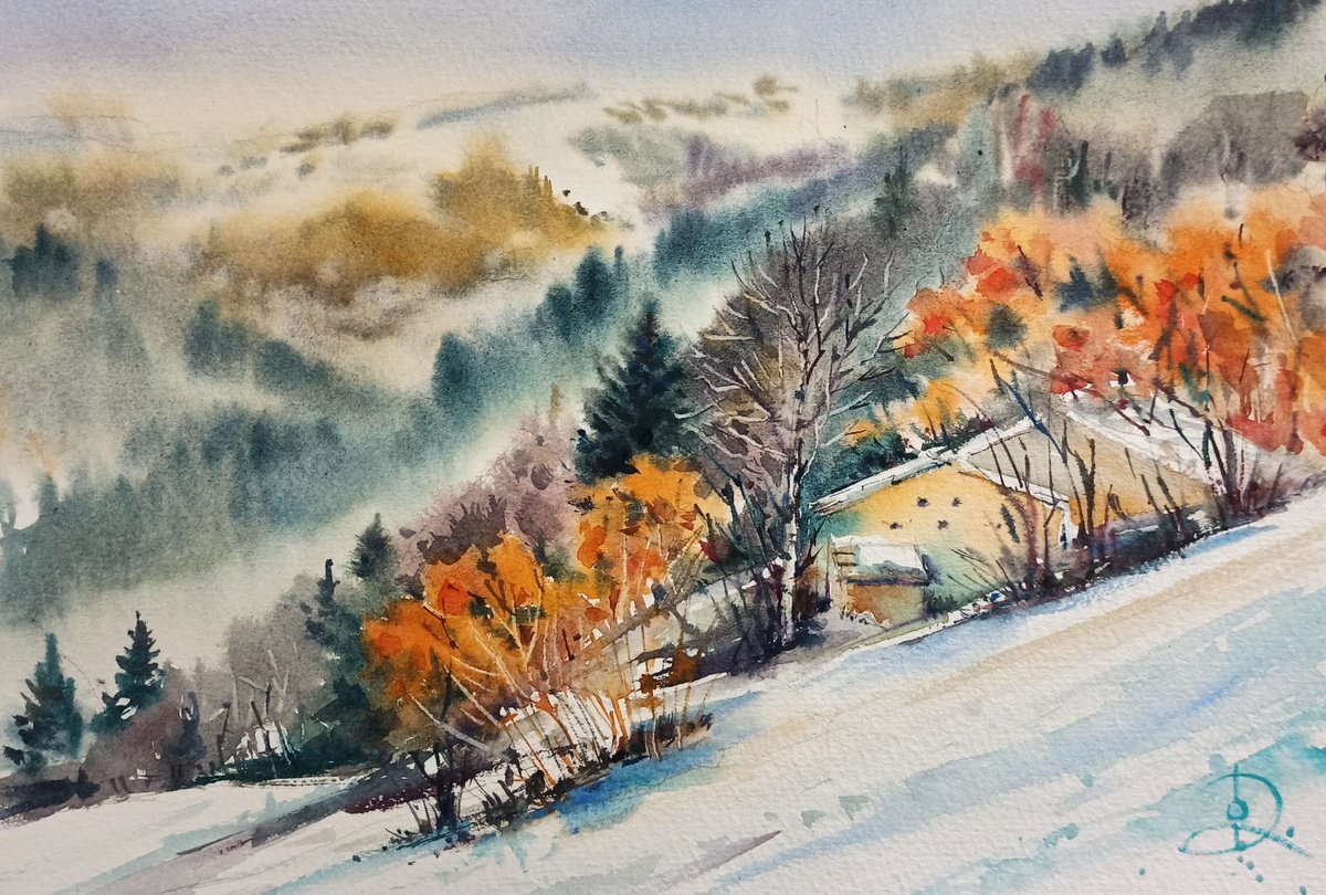 Winter in italian countryside n.2 by Olga Drozdova