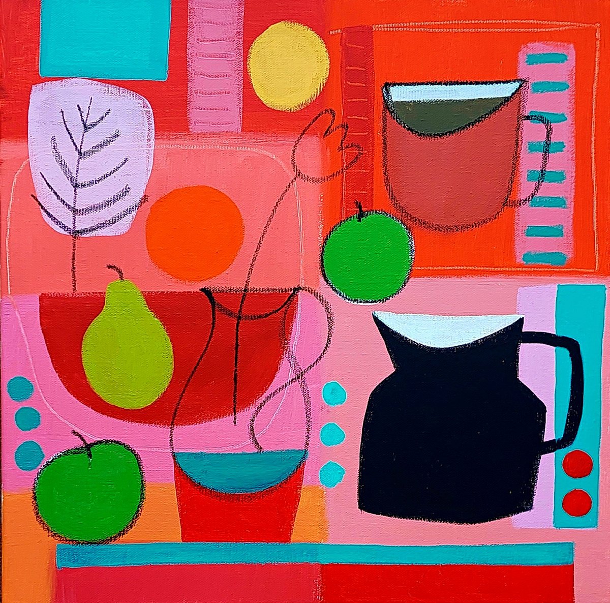The Black Jug Iii By Jan Rippingham, 16 X 16, Artwork For Sale On Artfinder