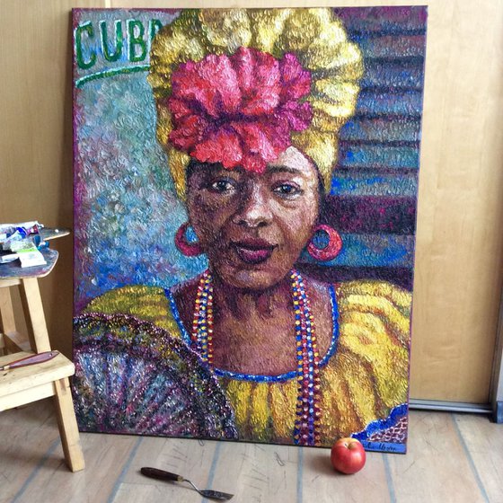 portrait of a Cuban woman