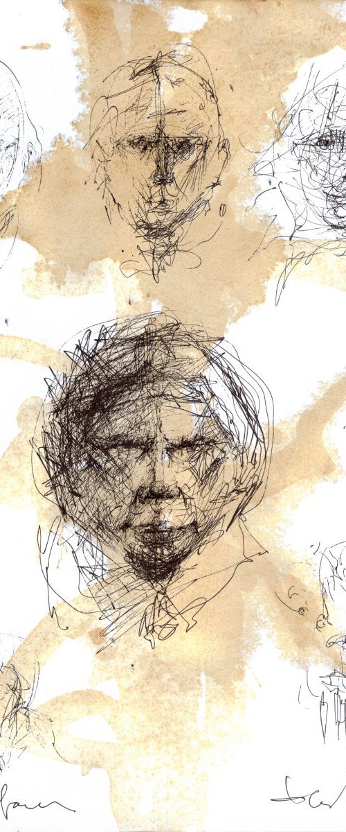 Spontane faces drawings Travelers Human face expresivity MASTER OVIDIU KLOSKA special OFFER by Kloska Ovidiu