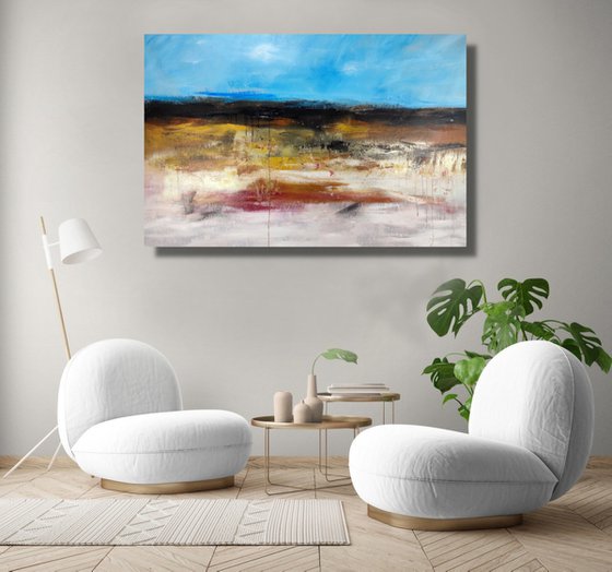 large paintings for living room/extra large painting/abstract Wall Art/original painting/painting on canvas 120x80-title-c720