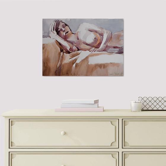 sleeping nude