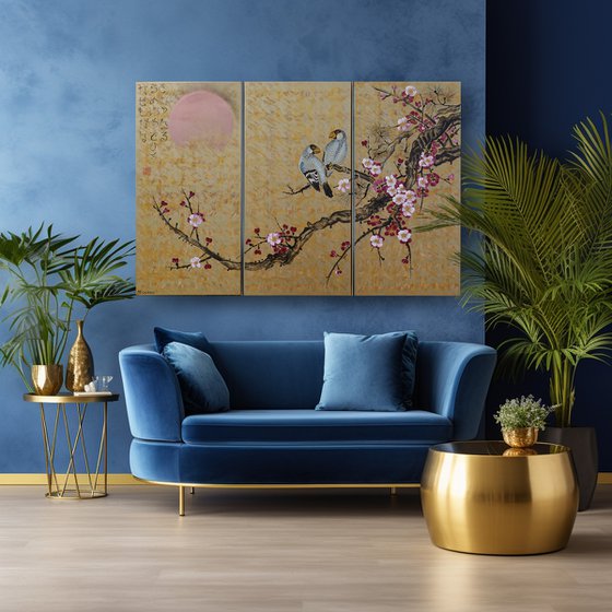 Gold Japanese sakura J352