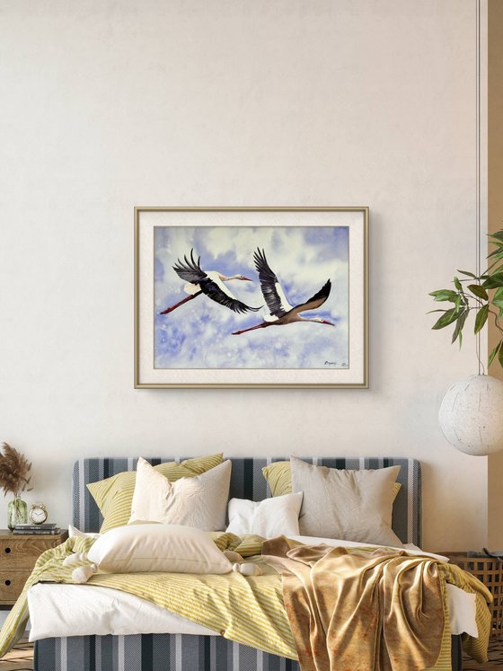 Strok Heron Wader Ardea Hern