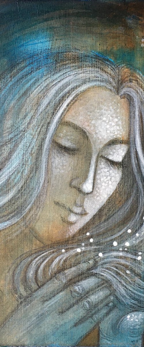 Woman Contemplating by Phyllis Mahon