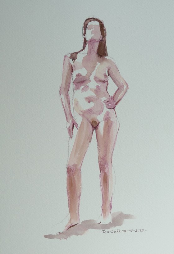 Standing female nude