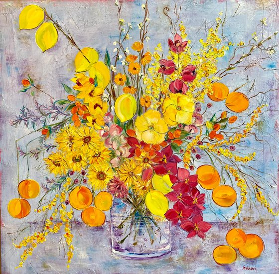 The Bouquet with lemons and tangerines