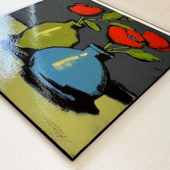 Painting "Poppies in Vases"
