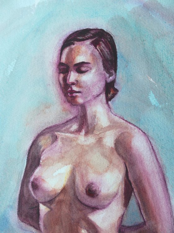 Kneeling female nude