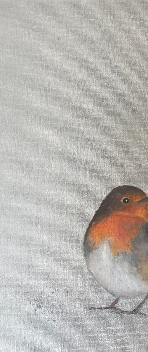 Robin ~ on silver by Laure Bury